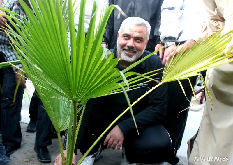 Palestinian prime minister in Gaza Strip, Ismail Haniya plants a tree during the project entitled "Gaza is the most beautiful despite the blockade" in Gaza city on May 02, 2011. Haniya condemned on Monday the U.S. killin...