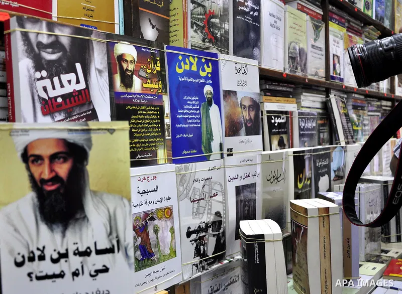 Books with the front page displaying Osama bin Laden are seen at a stall in Cairo, Egypt on May 3, 2011. Bin Laden was shot dead deep inside Pakistan in a night-time helicopter raid by US commandos on May 1, ending a dec...