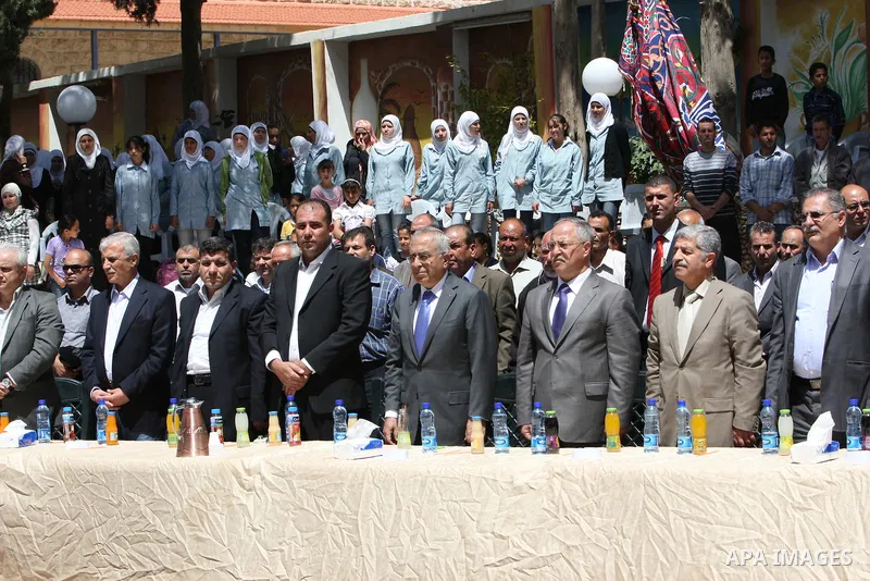 Palestinian Prime Minister, Salam Fayyad attends the opening ceremony of the service complex in the West Bank village of Kafer Naama, near Ramallah on May 3, 2011. Photo by Mustafa Abu Dayeh