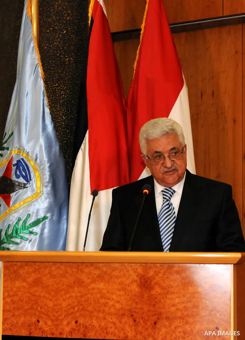 Palestinian President Mahmoud Abbas (Abu Mazen) attends the signing of reconciliation agreement in Cairo, Egypt on May 4,2011. Fatah and Hamas officials lead a ceremony celebrating the signing of a reconciliation deal in...