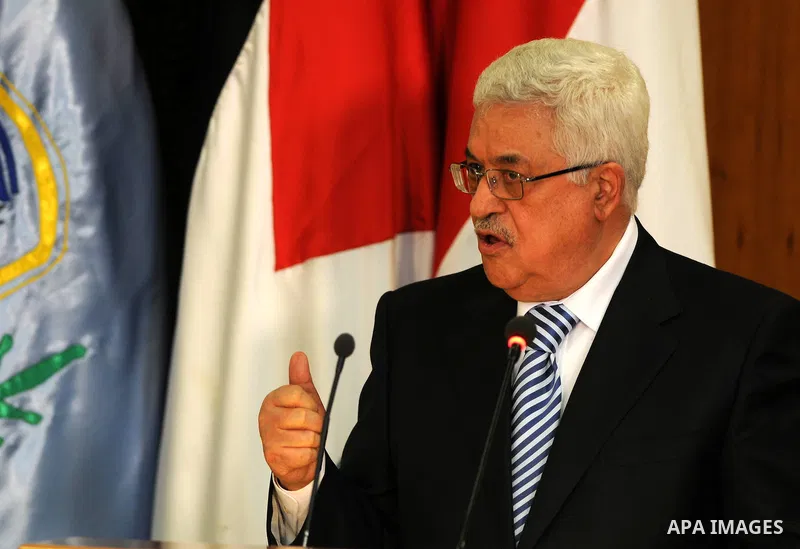 Palestinian President Mahmoud Abbas (Abu Mazen) delivers speech during the signing of reconciliation agreement in Cairo, Egypt on May 4,2011. Fatah and Hamas officials lead a ceremony celebrating the signing of a reconci...