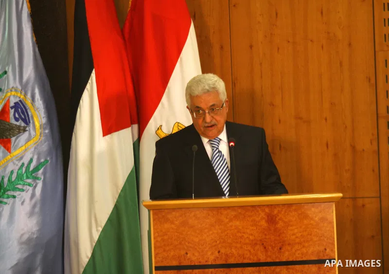 Palestinian President Mahmoud Abbas (Abu Mazen) delivers a speech during the signing of reconciliation agreement in Cairo, Egypt on May 4,2011. Fatah and Hamas officials lead a ceremony celebrating the signing of a recon...