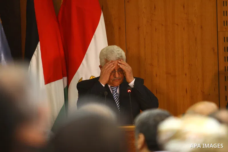 Palestinian President Mahmoud Abbas (Abu Mazen) delivers a speech during the signing of reconciliation agreement in Cairo, Egypt on May 4,2011. Fatah and Hamas officials lead a ceremony celebrating the signing of a recon...