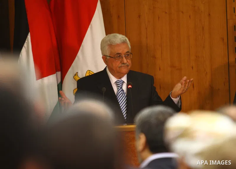 Palestinian President Mahmoud Abbas (Abu Mazen) delivers a speech during the signing of reconciliation agreement in Cairo, Egypt on May 4,2011. Fatah and Hamas officials lead a ceremony celebrating the signing of a recon...