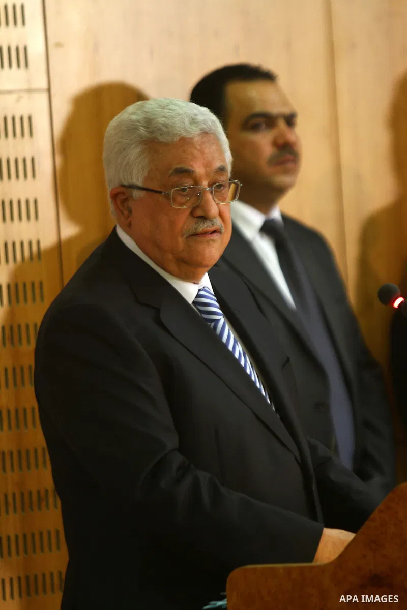 Palestinian President Mahmoud Abbas (Abu Mazen) delivers a speech during the signing of reconciliation agreement in Cairo, Egypt on May 4,2011. Fatah and Hamas officials lead a ceremony celebrating the signing of a recon...