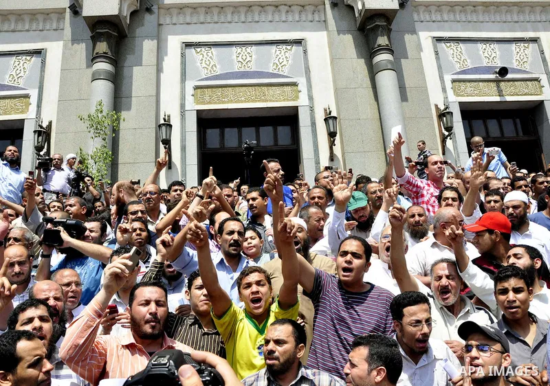 Egyptian Islamist groups chant anti-American slogans as they protest the killing of al-Qaida leader Osama Bin Laden, following the Friday prayer in the Nour mosque in Cairo, Egypt, Friday, May 6, 2011. Al-Qaida on Friday...