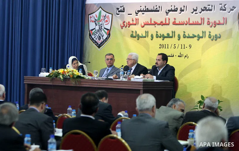 Palestinian President Mahmoud Abbas attends Fatah Revolutionary council meeting in the West Bank city of Ramallah, May 9, 2011. Photo by Thaer Ganaim
