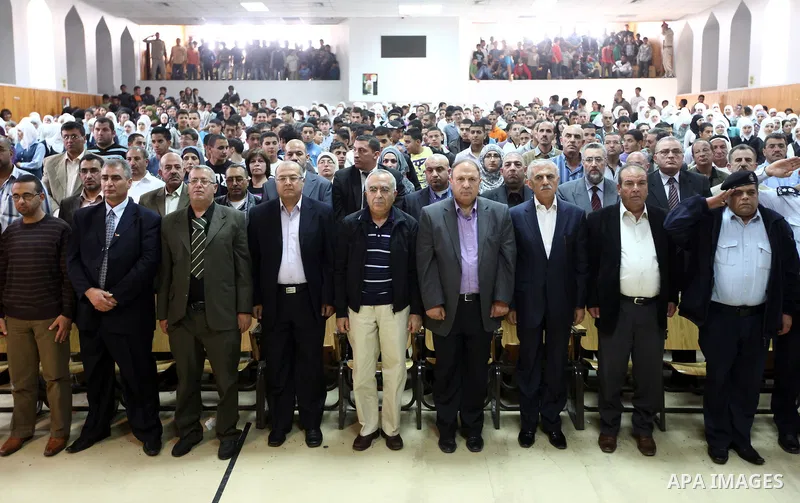 Palestinian Prime Minister, Salam Fayyad attends the final ceremony of Cultural Mondial in the West Bank town of Al-Ezareah on May 12, 2011. Photo by Mustafa Abu Dayeh