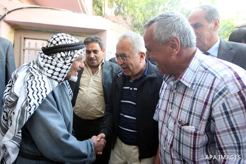 Palestinian Prime Minister, Salam Fayyad visits al-Dehasha refugee camp near the West Bank city of Bethlehem on May 12,2011. Photo by Mustafa Abu Dayeh