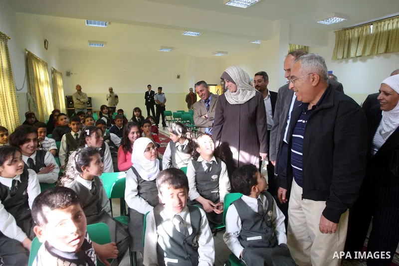 Palestinian Prime Minister, Salam Fayyad visits Orphans Care Association in the West Bank city of Bethlehem on May 12,2011. Photo by Mustafa Abu Dayeh
