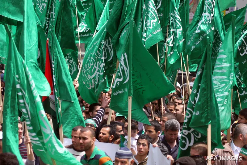 Palestinian supporters of Hamas Islamist movement attend a rally to mark the 63th anniversary of "Nakba" (catastrophe) on May 13, 2011 in the West Bank city of Ramallah. Nakba means "catastrophe" in reference to the birt...