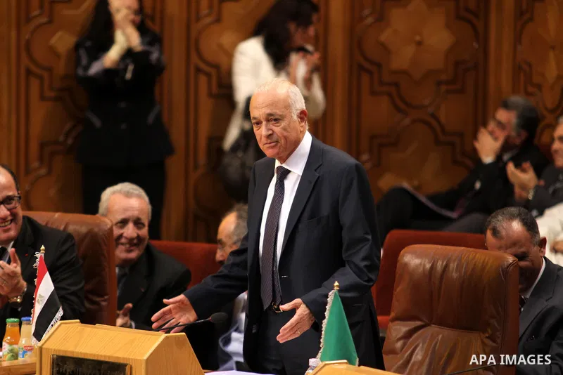 Egyptian Foreign Minister Nabil al-Arabi attends a meeting where he was unanimously elected Arab League chief at the institution's headquarters in Cairo on May 15, 2011. Photo by Ahmed Asad