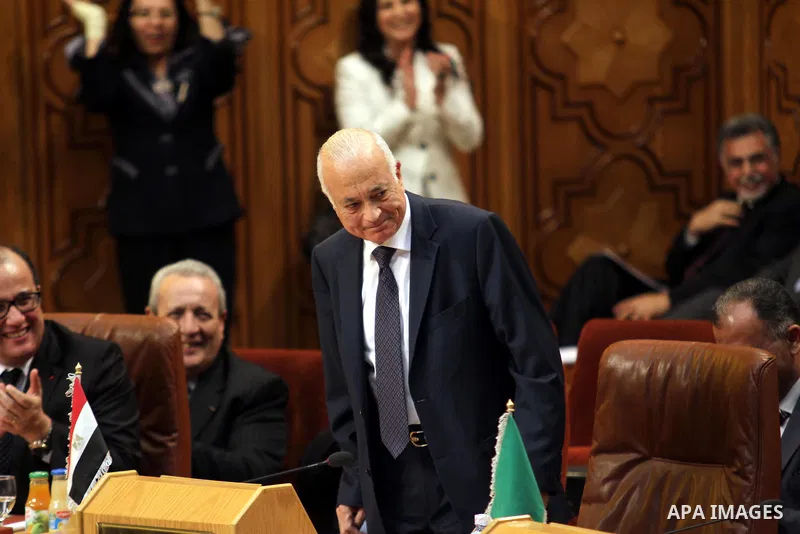 Egyptian Foreign Minister Nabil al-Arabi attends a meeting where he was unanimously elected Arab League chief at the institution's headquarters in Cairo on May 15, 2011. Photo by Ahmed Asad