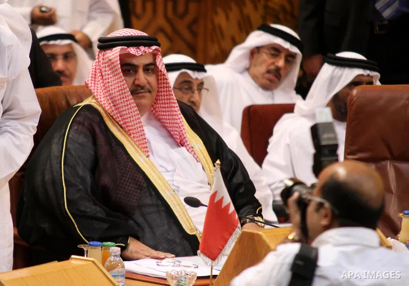 Al-Khalifa of Bahrain Sheikh Khaled bin Ahmed during a meeting to select a new secretary general of the Arab League at the institution's headquarters in Cairo on May 15, 2011. Photo by Ahmed Asad