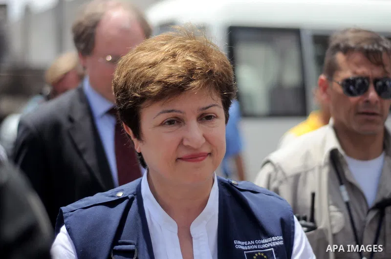 European Commissioner for international cooperation, humanitarian aid and crisis response, Kristalina Georgieva, visits a UN headquarters in Gaza City on May 16, 2011. Photo by Mustafa Hassona