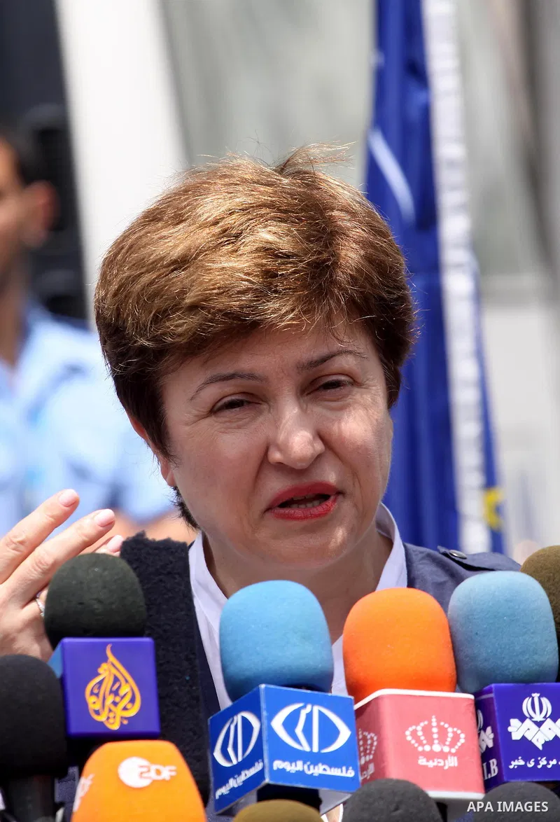 European Commissioner for international cooperation, humanitarian aid and crisis response, Kristalina Georgieva delivers a speech during a press conference in Gaza City on May 16, 2011. Photo by Mohammed Asad