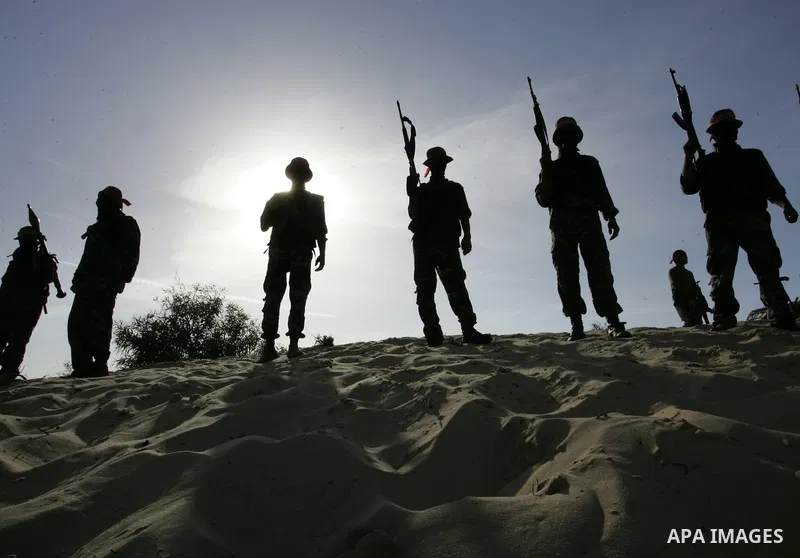 Militants with the Democratic Front for the Liberation of Palestine (DFLP) take part in a military training session in the southern Gaza Strip town of Khan Yunis on May 19, 2011. Photo by Abed Rahim Khatib