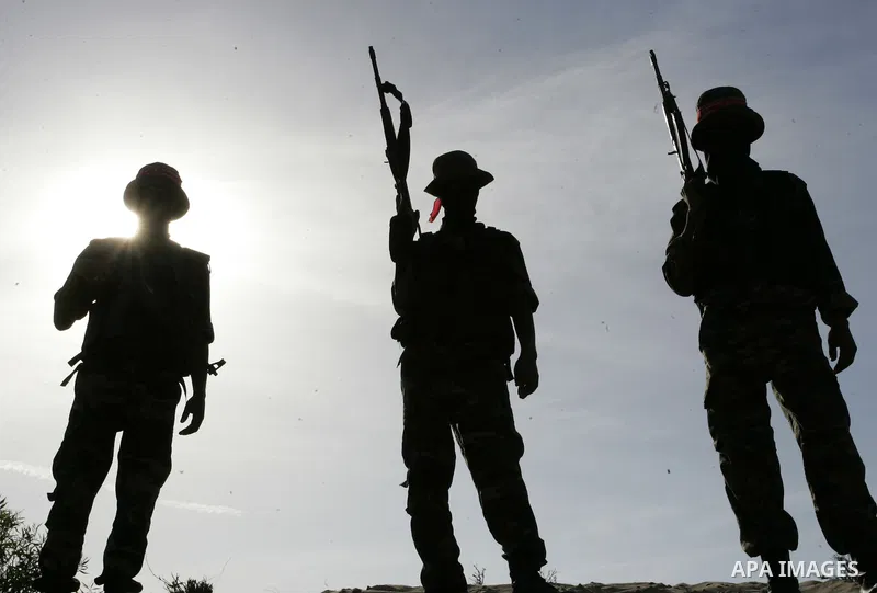 Militants with the Democratic Front for the Liberation of Palestine (DFLP) take part in a military training session in the southern Gaza Strip town of Khan Yunis on May 19, 2011. Photo by Abed Rahim Khatib