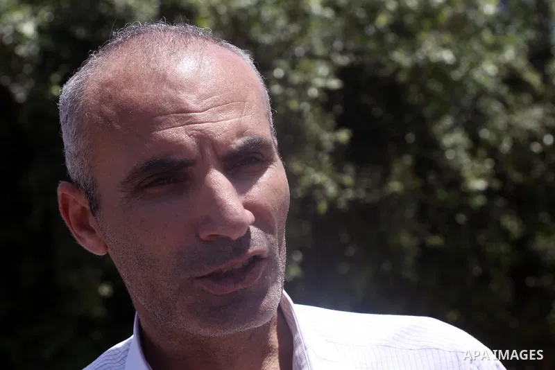 Director of the Dameer association for human rights, Khalil Abu Shamala during an effectiveness in Gaza city on May 21, 2011. to prevent some of Palestinians from obtaining their passports by Ramallah. Photo by Mohammed...