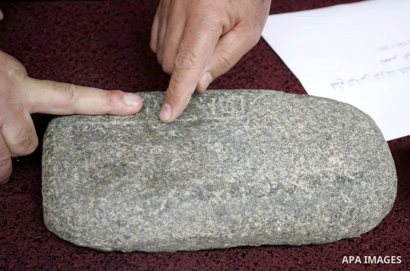 Ancient artifacts recently discovered near the Egyptian border town of Rafah are displayed by the Hamas-run ministry of tourism and antiquities in the southern Gaza Strip on May 25, 2011. The Palestinian Authority has be...