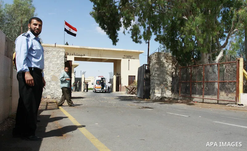 Palestinian border police in the Rafah border crossing in the southern Gaza Strip on May 28, 2011 as Egypt reopened the border, allowing people to cross freely for the first time in four years. Photo by Naaman Omar
