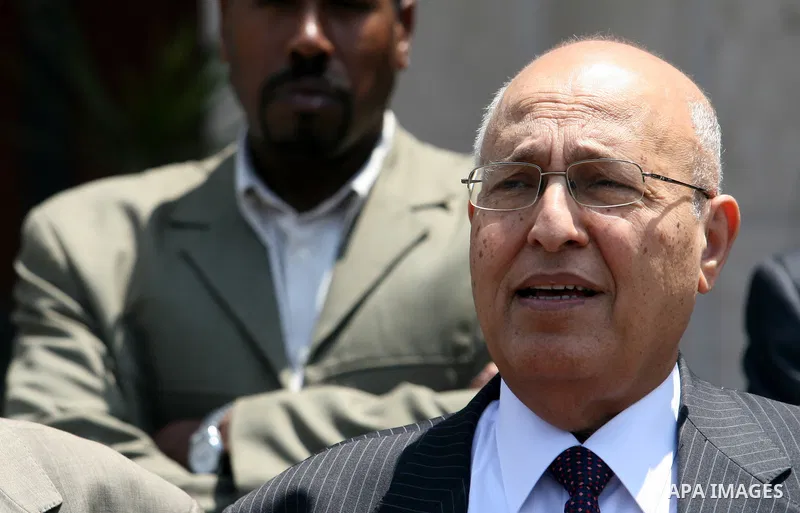 Fatah's commissioner of International relations, Nabil Shaath during a press conference on May 29, 2011 in Gaza City. during the second visit to the Gaza Strip since the reconciliation agreement between Fatah and Hamas f...