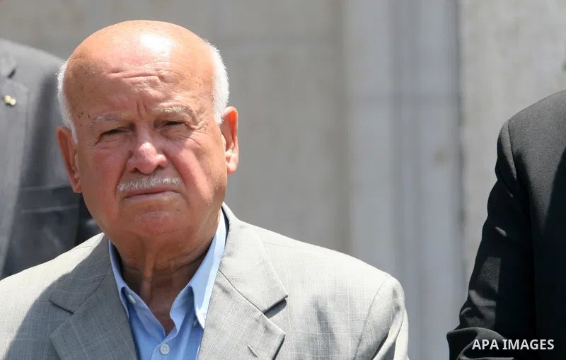 Palestinian Zakaria al-Agha, Gaza-based member of Fatah during a press conference with Fatah's commissioner of International relations, Nabil Shaath on May 29, 2011 in Gaza City. during the second visit to the Gaza Strip...