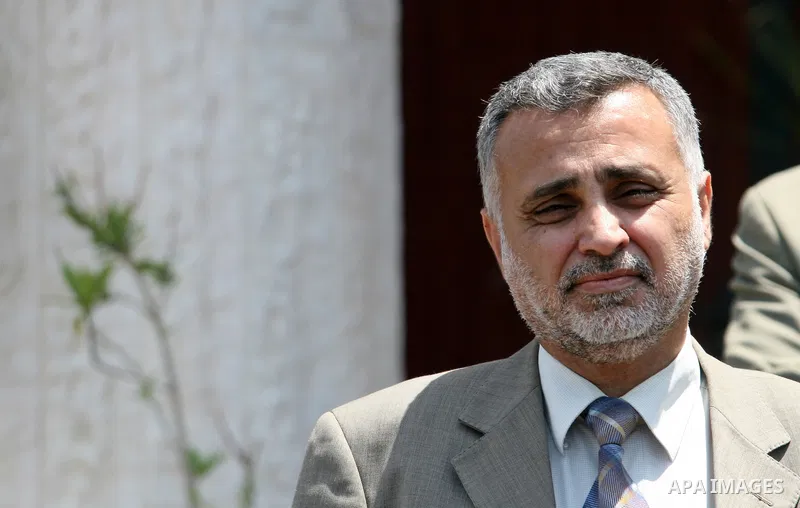 Palestinian Foreign Minister in Gaza Strip, Mohammed Awad, during a press conference with Fatah's commissioner of International relations, Nabil Shaath on May 29, 2011 in Gaza City. during the second visit to the Gaza St...