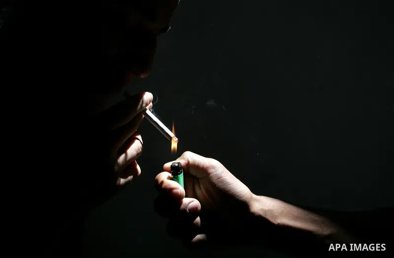 Palestinian man smokes cigarettes in Rafah, southern Gaza Strip on May 31, 2011. during the World No Tobacco Day, Middle East of some 240 million people soared 47 percent in the 1990s and has one of the highest smoking r...