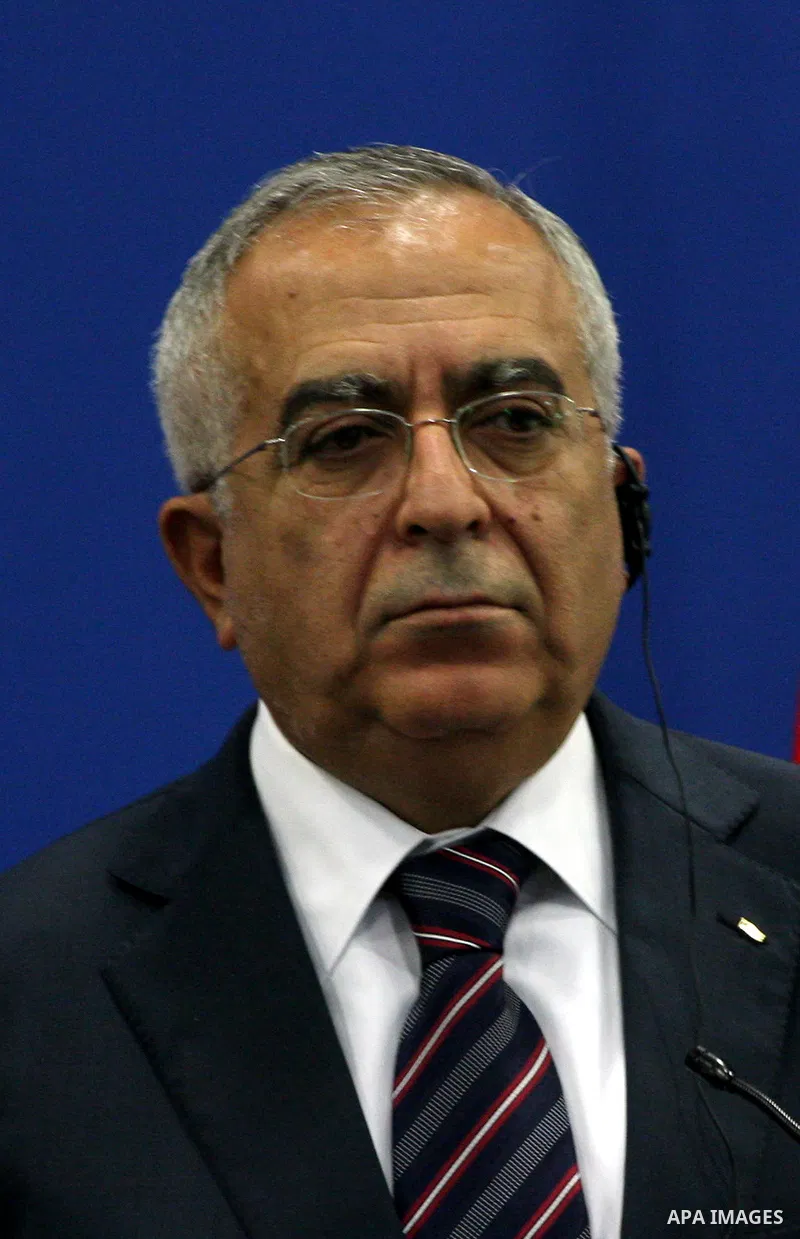Palestinian Prime Minister, Salam Fayyad during a press conference in the West Bank city of Ramallah on June 2, 2011. as France's Foreign Minister, Alain Juppe announce France is ready to host a Middle East peace confere...