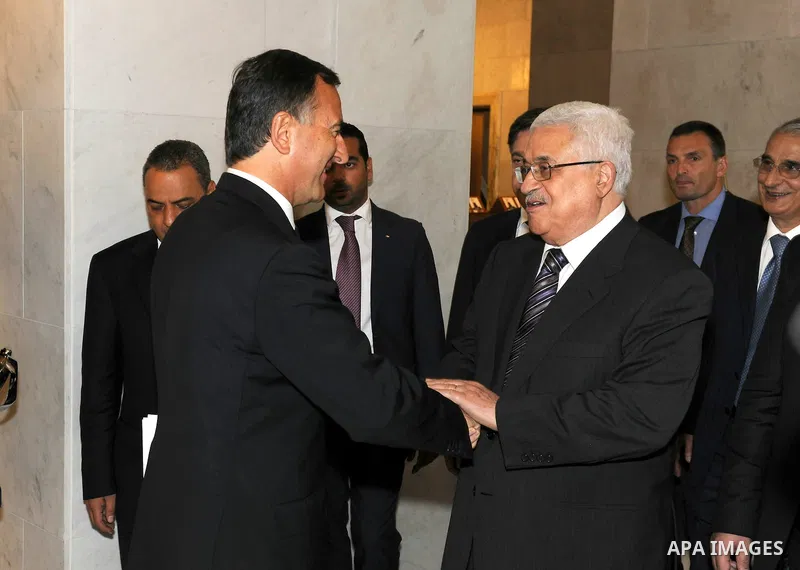 Palestinian President Mahmoud Abbas meets with the Italian Foreign Minister, Franco Vartini in Rome on June 3,2011. Photo by Thaer Ganaim