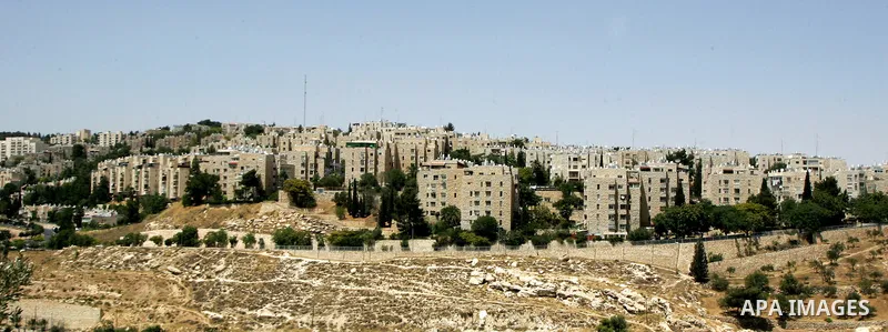 A part of jewish settlement of Harmoun Hanatsave near the Arab neighbourhood of Ras al-Amud in Jerusalem on June 15,2011. The EU foreign affairs chief, Catherine Ashton, is expected to visit Israel and the Palestinian te...