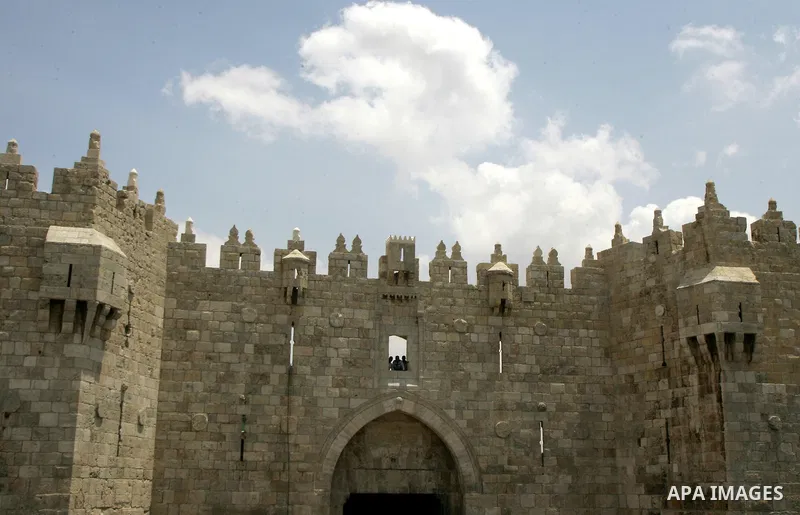 A view of Damascus gate after its restoration in Jerusalem's old city on Jun 15,2011. Photo by Mahfouz Abu Turk