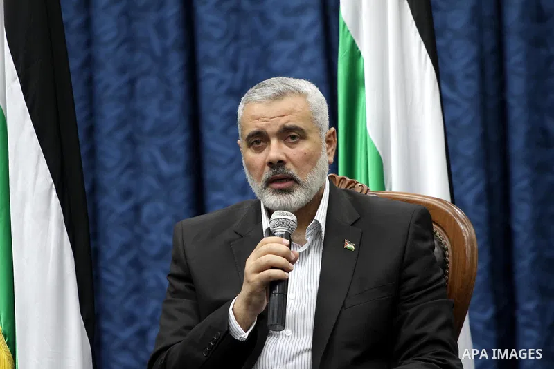 Palestinian Prime Minister in Gaza, Ismail Haniya delivers a speech during honors Committee based on the activities of the right of return in Gaza City on June 19, 2011. Photo by Mohammed Asad