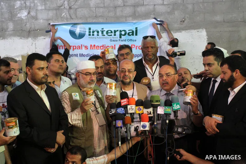 A convoy of "Miles of Smiles 3" distribute about 15 small vehicles and other health-care supplies for the impoverished Palestinian territory during a press conference on June 20, 2011. coming yesterday from Egypt to Gaza...