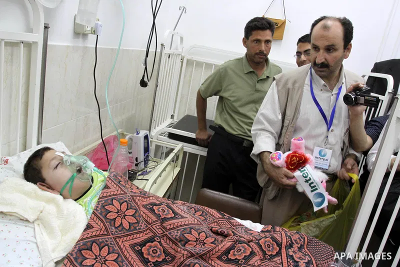 A convoy of "Miles of Smiles 3" distribute about 15 small vehicles and other health-care supplies for the impoverished Palestinian territory on June 20, 2011. coming yesterday from Egypt to Gaza strip according to a Hama...