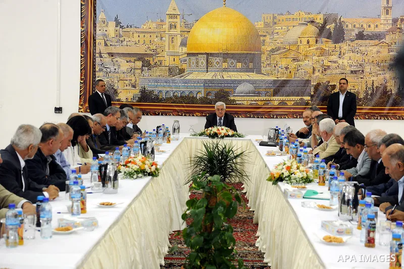 Palestinian President Mahmoud Abbas speaks at a meeting of the Palestinian leadership on June 26, 2011, in the West Bank city of Ramallah, where he said he was still determined to go to the Gaza Strip, despite hitches in...