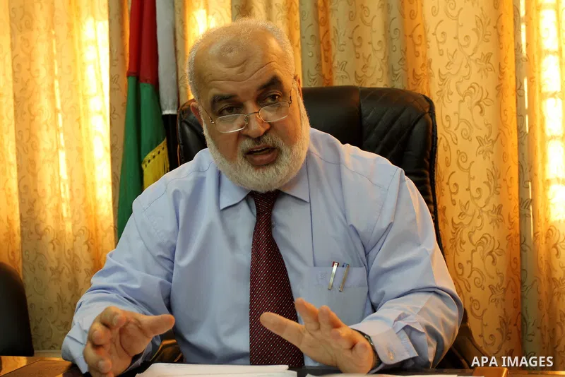 A Palestinian General Attorney in Gaza Strip, Mohammed Abbed speaks to media at his office in Gaza city on Jun 27,2011. Photo by Mohammed Asad