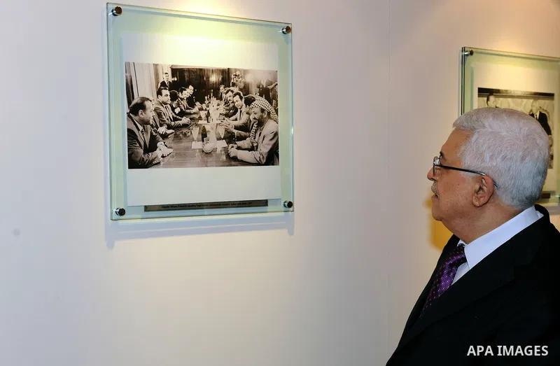 Palestinian President Mahmoud Abbas (Abu Mazen) visits Heydar Aliyev Foundation Social, in Baku on June 29, 2011. Photo by Thaer Ganaim