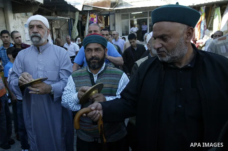 Palestinians celebrate on the occasion of the anniversary of Isra and Al Maraj in the Nablus old city in the West Bank , Wednesday, June 29, 2011. Photo by Wagdi Eshtayah