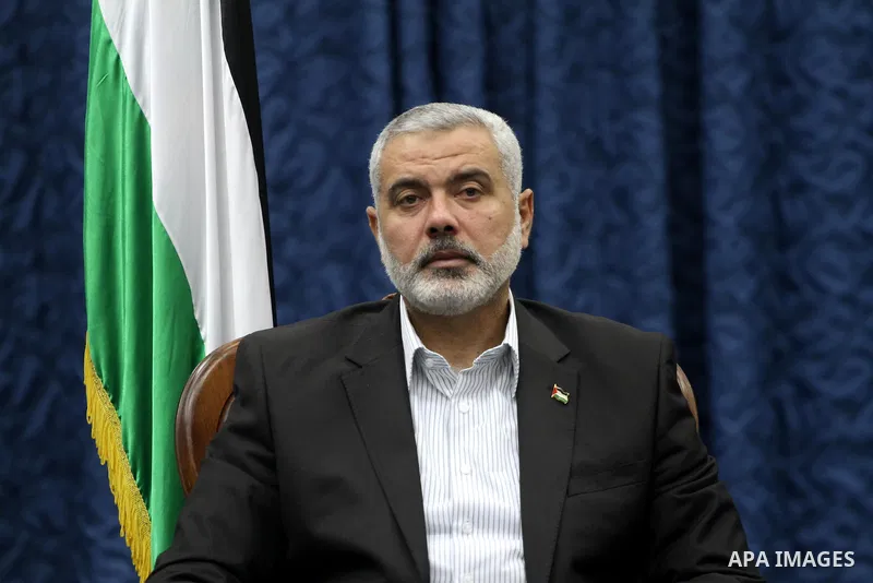 Palestinian Prime Minister in Gaza strip, Ismail Haniya honors the Khan Younis football team during recieving them in his office in Gaza city on June 30, 2011. Photo by Mohammed Asad