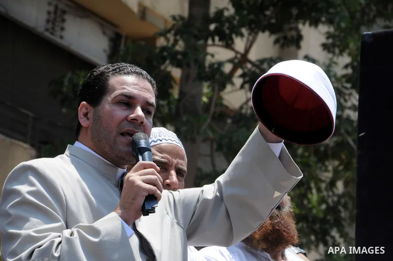 Egyptians take part in a rally after prayer at Tahrir Square in Cairo, Egypt, on July 1, 2011. Hundreds of people were rallying in the square, that was the epicenter of the uprising that toppled Hosni Mubarak, demanding...