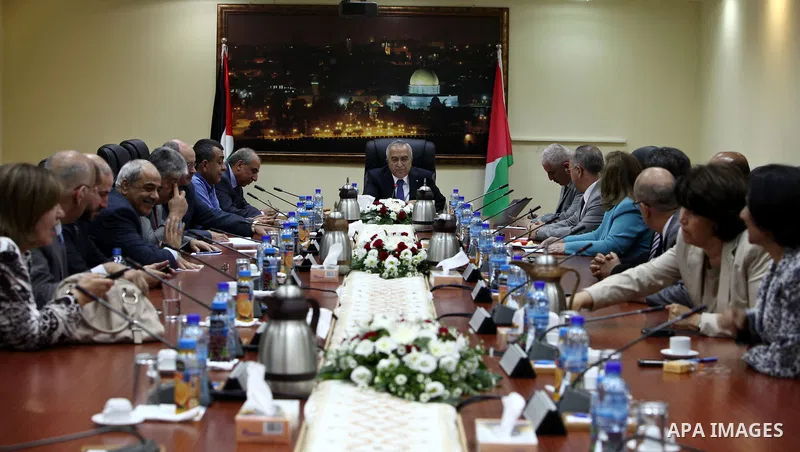 Palestinian Prime Minister, Salam Fayyad heads the Palestinian Cabinet meeting in the West Bank city of Ramallah on July 3, 2011. Photo by Mustafa Abu Dayeh