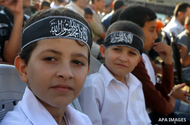 Palestinian supporters of the Islamic Liberation Party take part in a rally in Gaza city on July 5,2011 to mark the anniversary of the destruction of Islamic Khilafa. Photo by Ashraf Amra