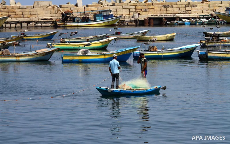 Palestinian fishermen ride their boats at Gaza seaport July 6, 2011. Pro-Palestinian activists hoping to sail to Gaza this week fully expected their flotilla to be blocked by Israeli marines. Photo by Ashraf Amra