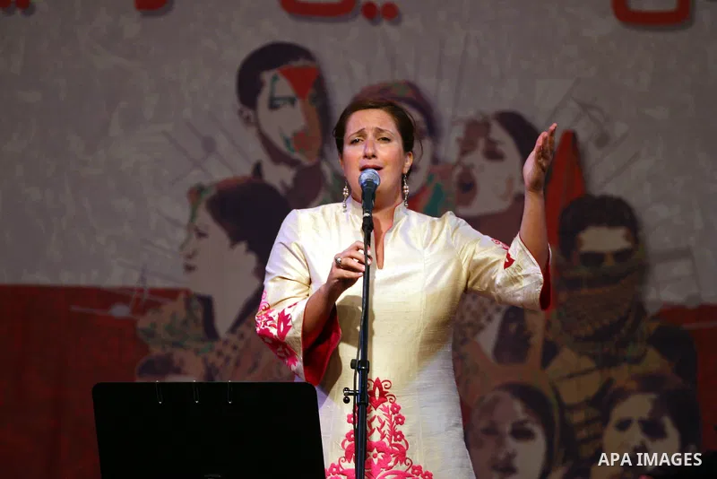 Jordanian singer, Makadi Nahas performs at the Palestine International Festival in the West Bank city of Ramallah on July 6, 2011. Photo by Issam Rimawi