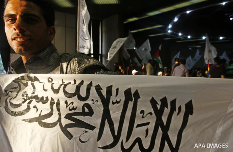 Palestinians celebrate four-year anniversary of al-Ahrar Brigades in Gaza City on July 07, 2011. Photo by Mahmud Nassar. Photo by Mahmud Nassar