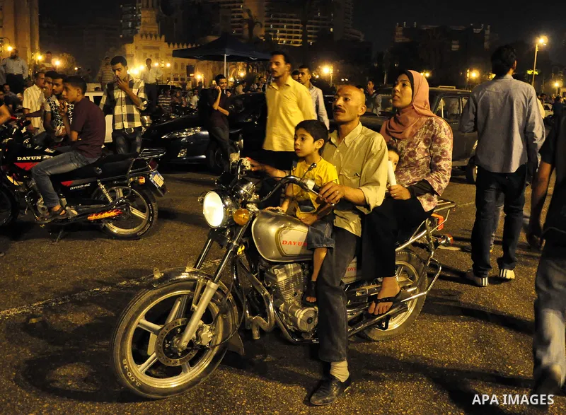 Protesters gather in Tahrir Square in Cairo in the evening hours of July 8, 2011. Tens of thousands of Egyptians packed city centres across the country on Friday, demanding faster reforms and voicing frustration at what...