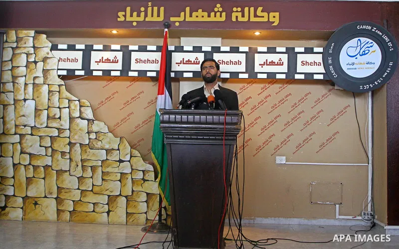 Palestinian Legislative Council member, Mosheer El Masry delivers speech during a press conference in Gaza city on July 12, 2011. Photo by Ashraf Amra