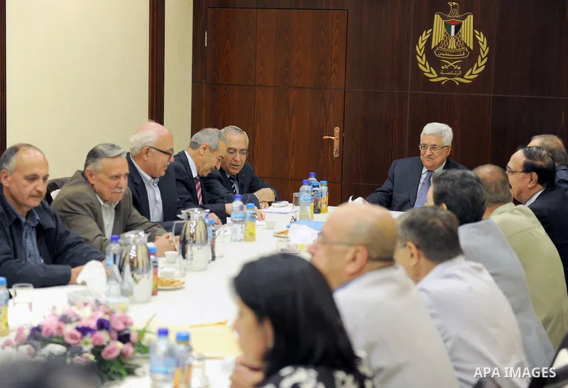 Palestinian President Mahmoud Abbas (Abu Mazen) during the Executive Committee Meeting in the West Bank city of Ramallah on July 12, 2011. Photo by Thaer Ganaim